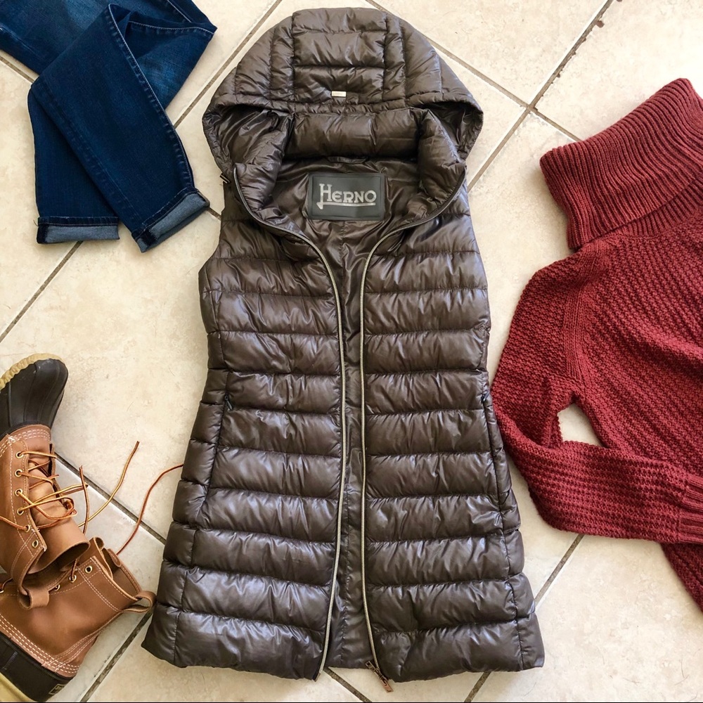 Herno Hooded Long Down Vest